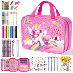 DreamyCandy unicorn-washable markers set front view for home or school use