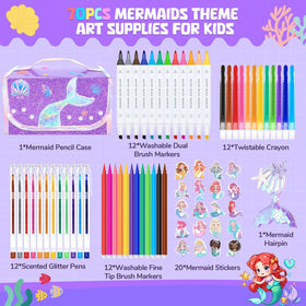 DreamyCandy washable dual brush markers for bright, mess-free drawings