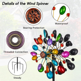 Dreamysoul wind spinner 4 layers-kinetic creates layered movement from every angle.
