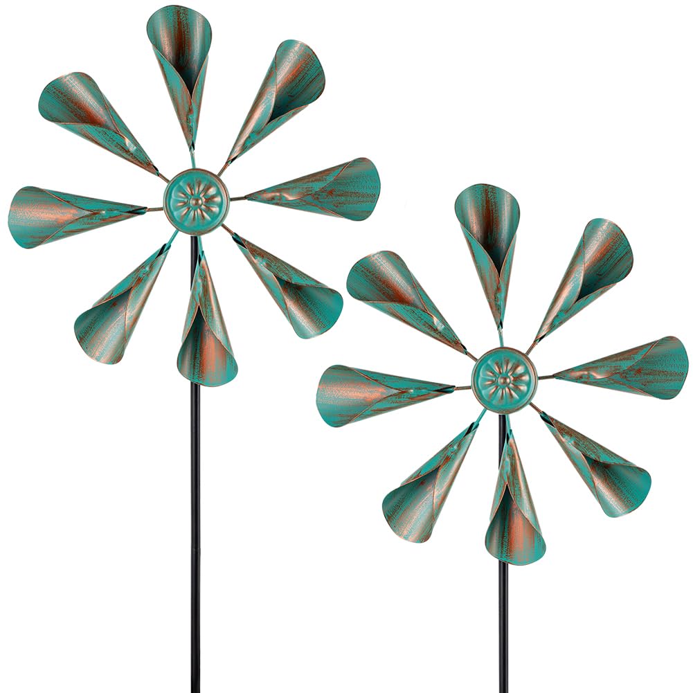 Dreamysoul wind spinner bronze outdoor garden focal point with kinetic motion.