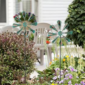 Dreamysoul bronze wind spinner for patio décor and breezy visual delight.