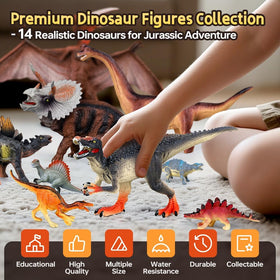 Drefirsa large jumbo dinosaurs provide sturdy figures for dynamic stomp battles.