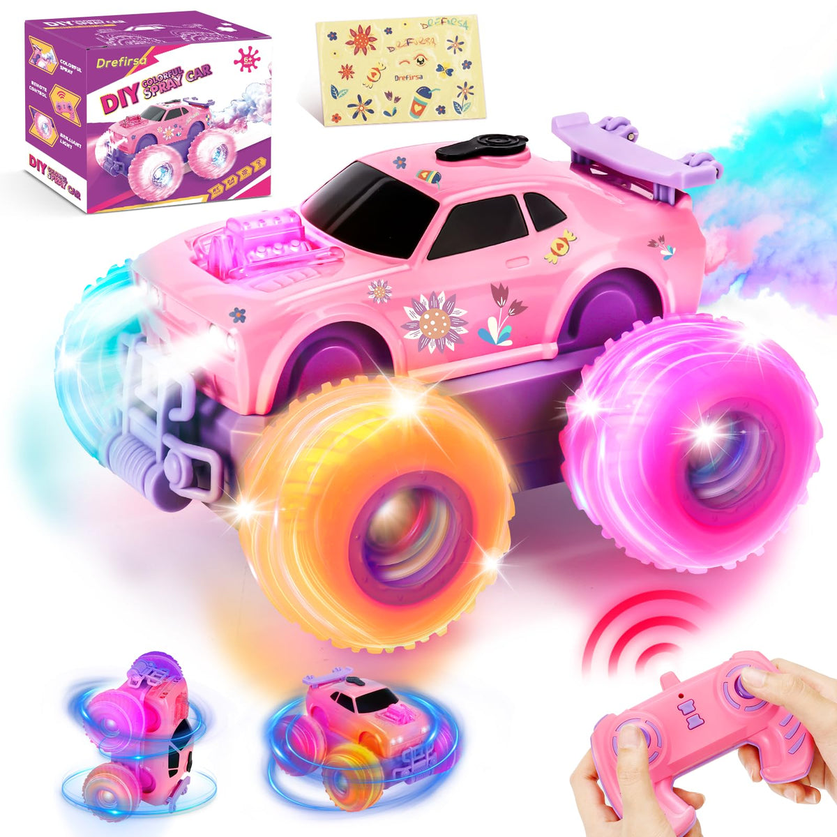 Drefirsa Princess RC car pink body for indoor and outdoor play