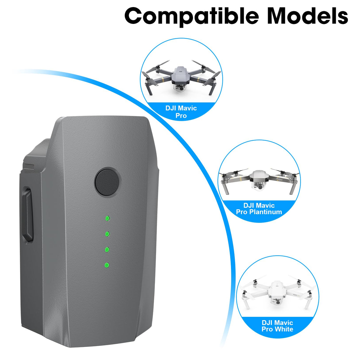 Dregin Mavic Pro battery pack closeup, rugged and dependable design