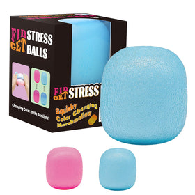 Drephere dough blue ice cube stress ball shows squishy texture for tactile relief