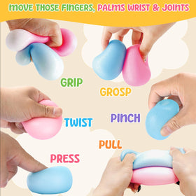 Drephere dough-like squishy fidget ball with clear dough texture for satisfying squeezes