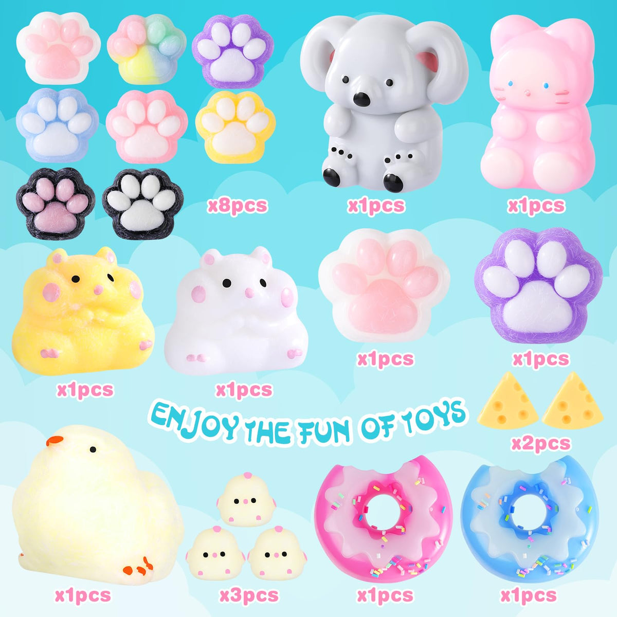 Drephere Taba Donuts Squishy Pack offers satisfying tactile relief and fun.