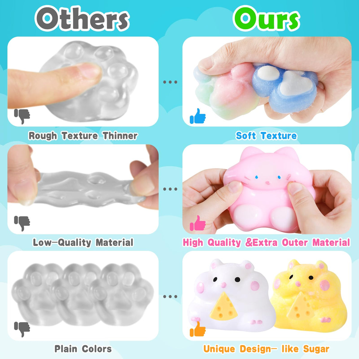 Drephere Taba Squishy Hamster Pair — tactile hamster squishies for cozy play.