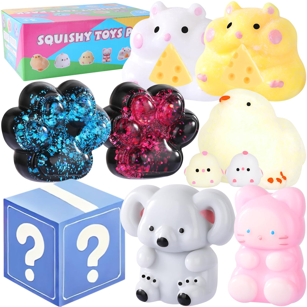 Drephere Taba Squishy Pack 10 styles — versatile fidget toys for stress relief and play.