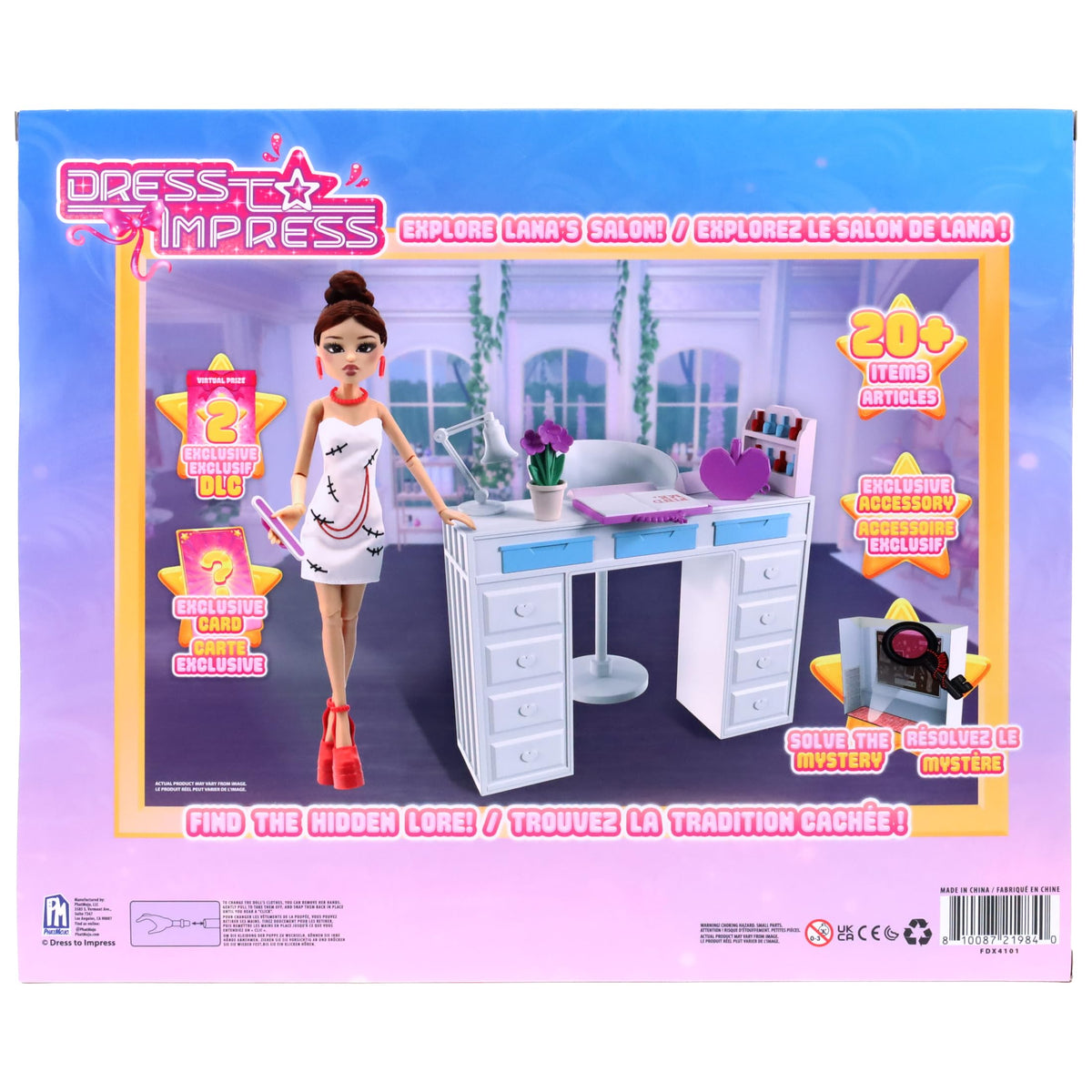 Dress To Impress Deluxe package ideal for immediate shelf display.