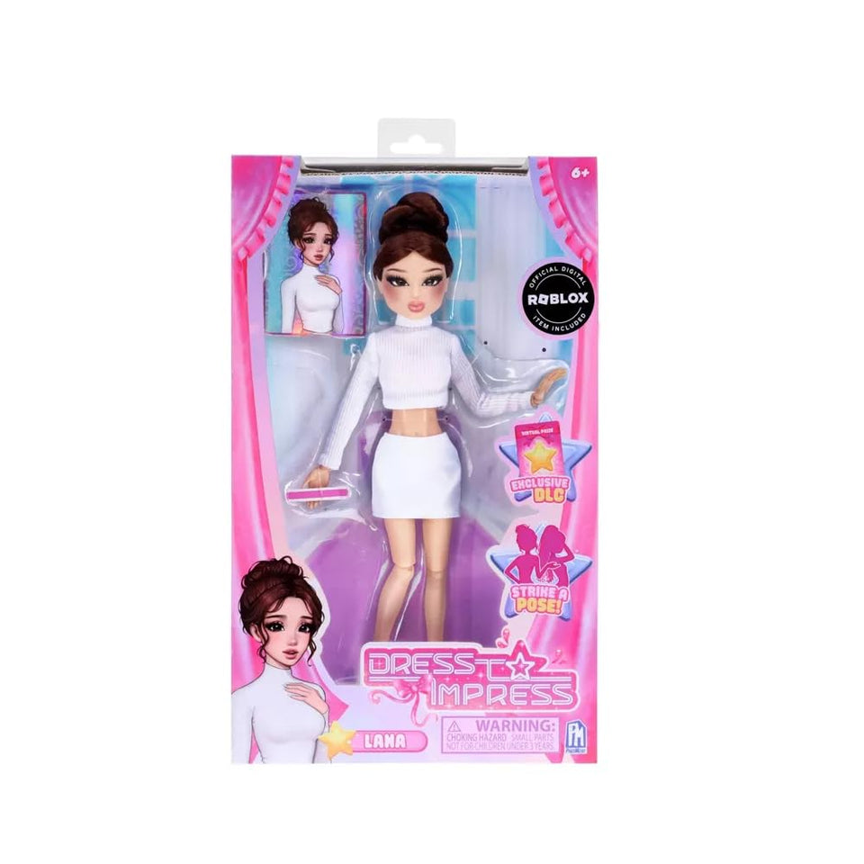 Dress To Impress Lana doll in salon outfit ideal for stylish display