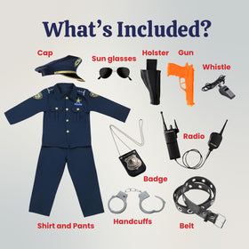 Dress Up America police costume pants designed for comfortable play.
