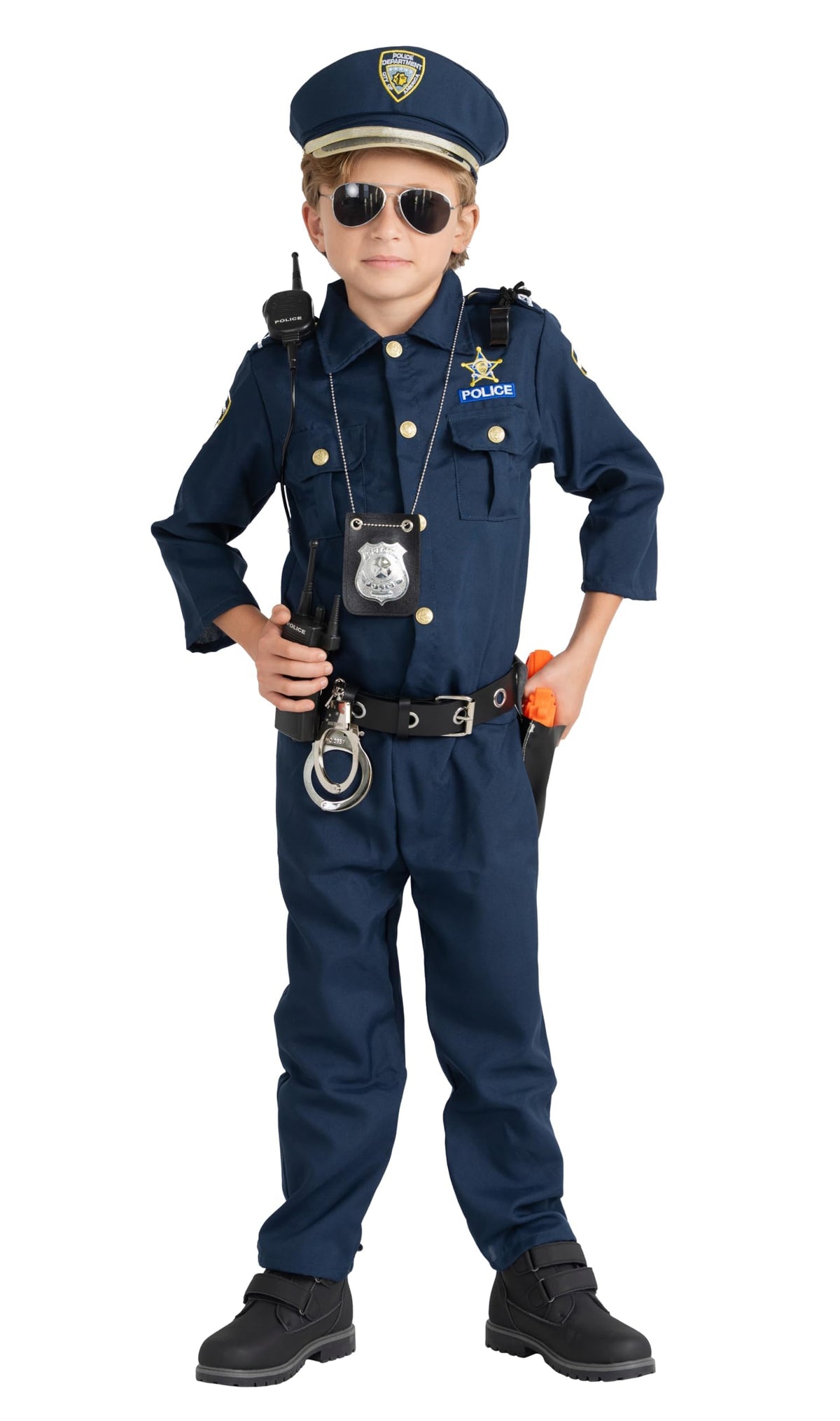 Dress Up America police costume shirt, ideal for imaginative role play