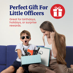 Dress Up America police sunglasses complete the kid's undercover hero look.