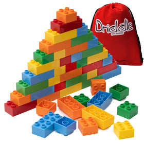 Driddle big building blocks rectangle bricks 2x4 in bright colors for open-ended play