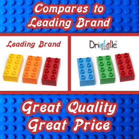 Driddle big building blocks square bricks 2x2 shown for sturdy early construction