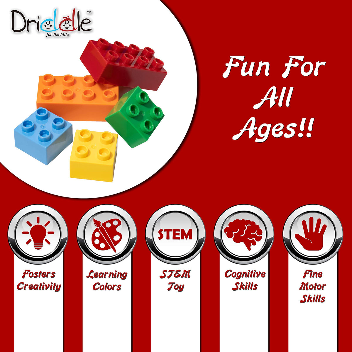Driddle big building blocks storage bag for easy organization and travel