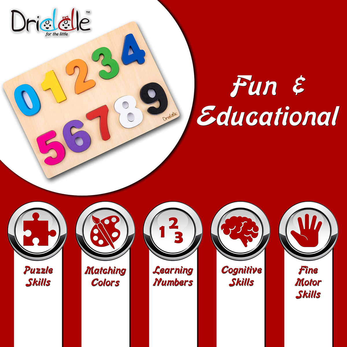 Driddle durable rubber wood toy built to last through daily play sessions.