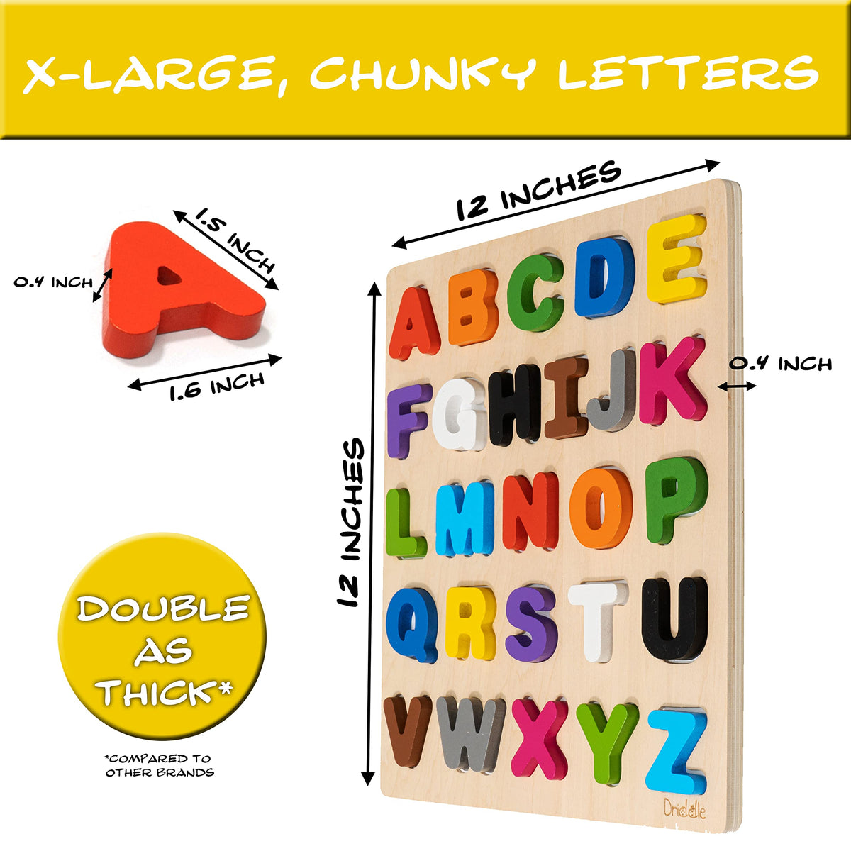 Driddle toddler-friendly wooden puzzle supports fine motor practice during daily play.