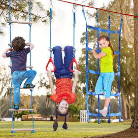 Dripex Ninja Line monkey bars and rings example, durable equipment for sturdy play.