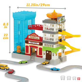 Driven by Battat exclusive yellow taxi cab adds a unique city ride.
