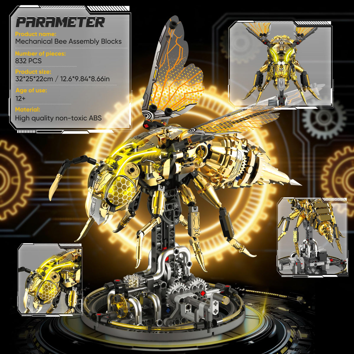 Driveplexpro adult-building-set bee blends engineering with decorative appeal.