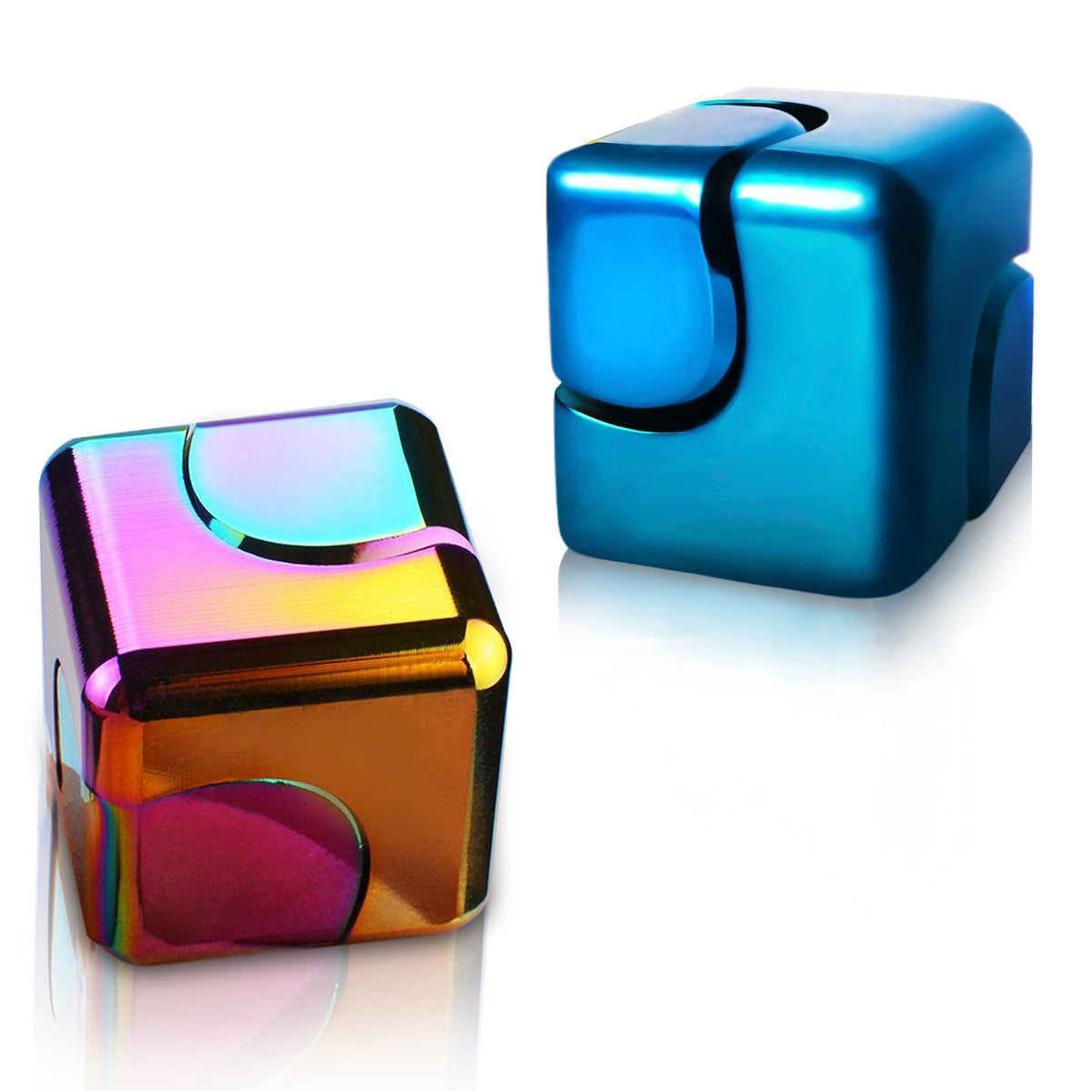 Dr.Kbder fidget spinner cube in metal desk toy form for focus and calm.