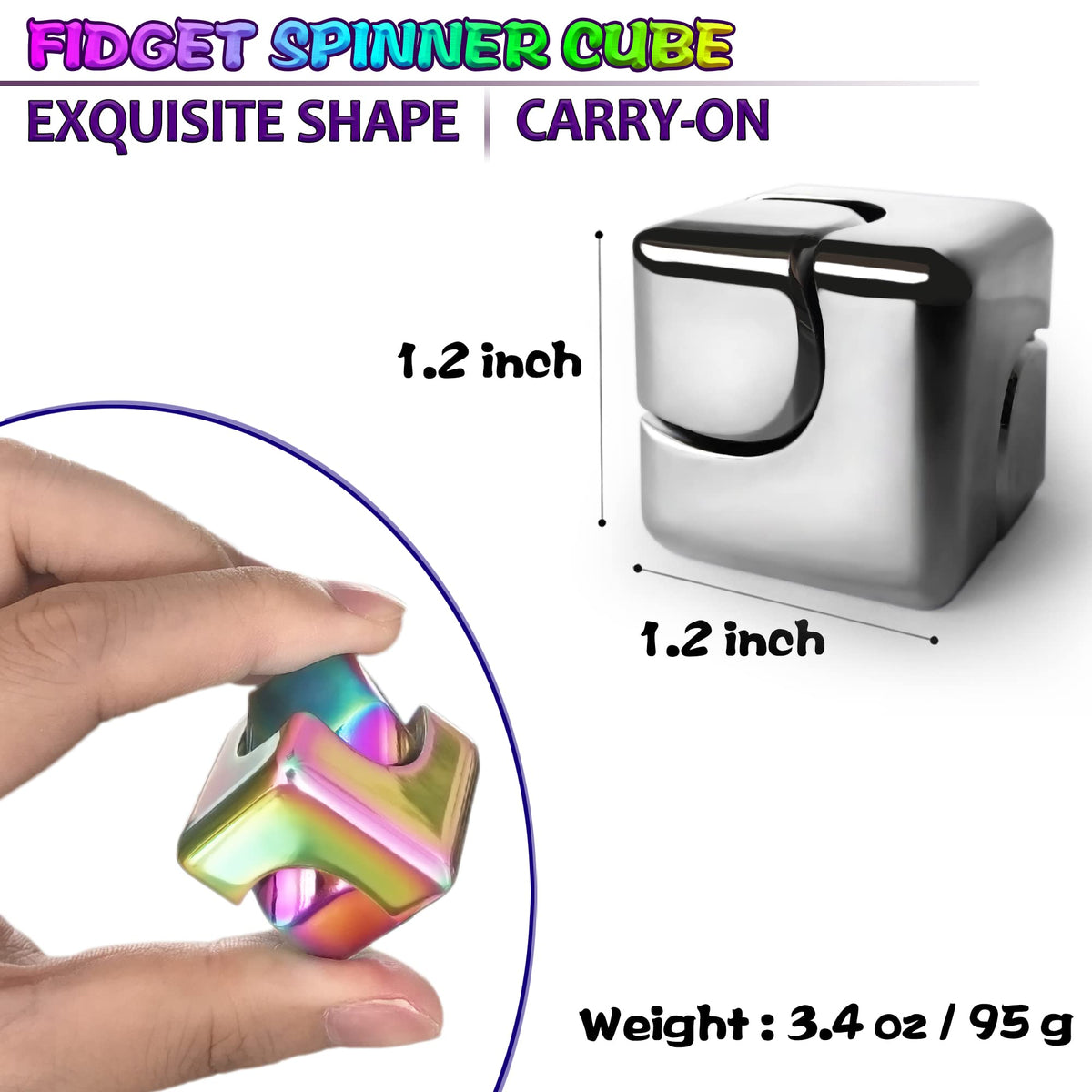 Dr.Kbder fidget spinner cube pocket size for on-the-go calm