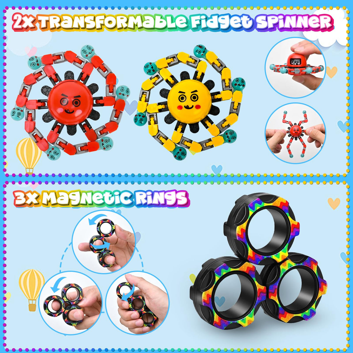Dr.Kbder magnetic rings provide tactile play to aid focus