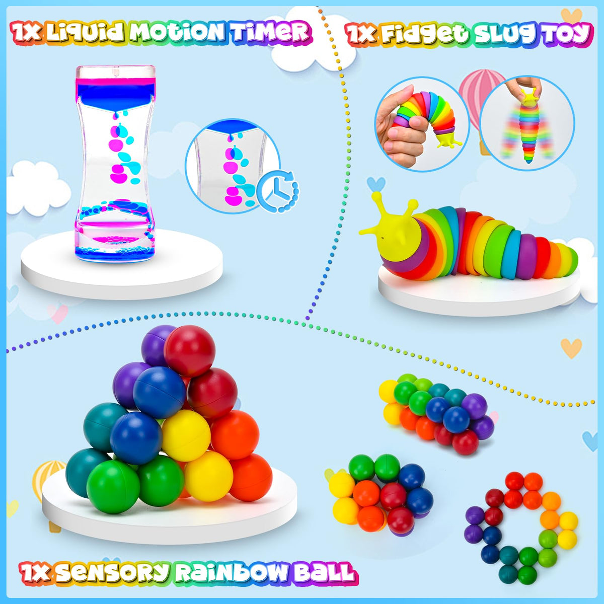 Dr.Kbder sensory ball with squeezable texture for exploration