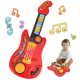 Drmukie Kids Guitar Toy foldable design for easy storage and on-the-go play.