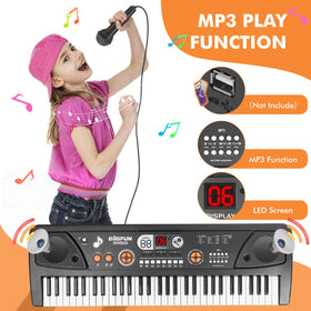 Drmukie keyboard offers record and playback to capture kids' musical ideas.