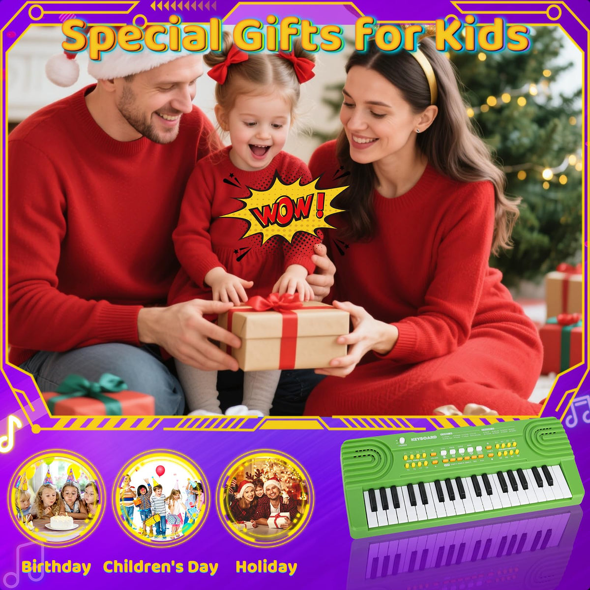 Drmukie Upgraded Piano Keyboard demos and tones illustrate versatile learning through play