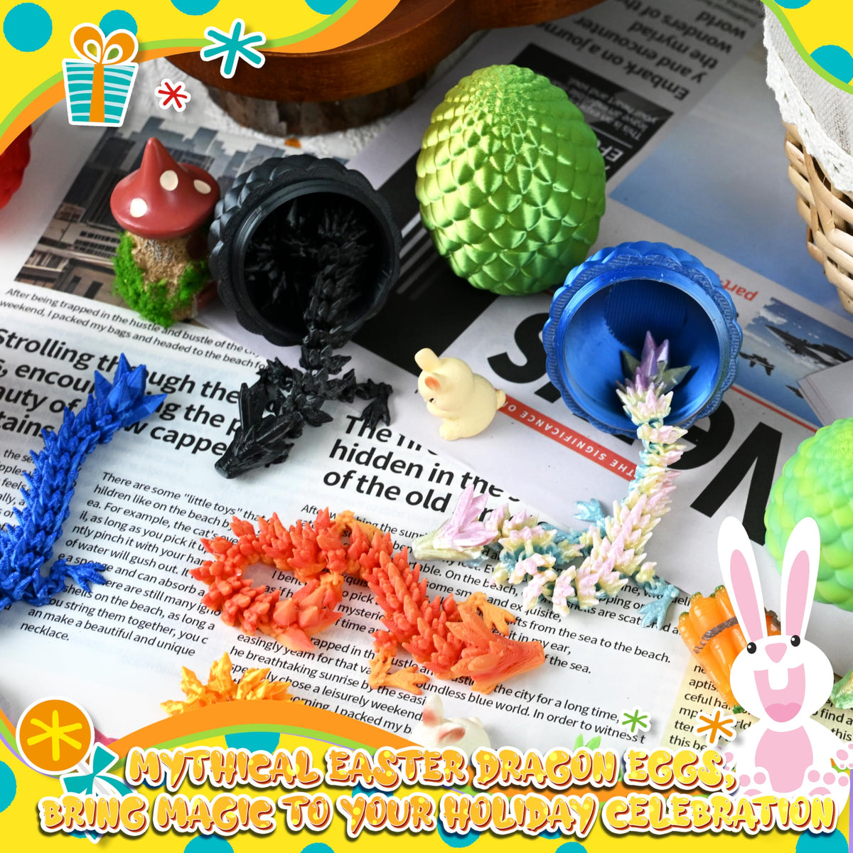 Drofex dragon eggs showcase mini dragons inside for imaginative play.