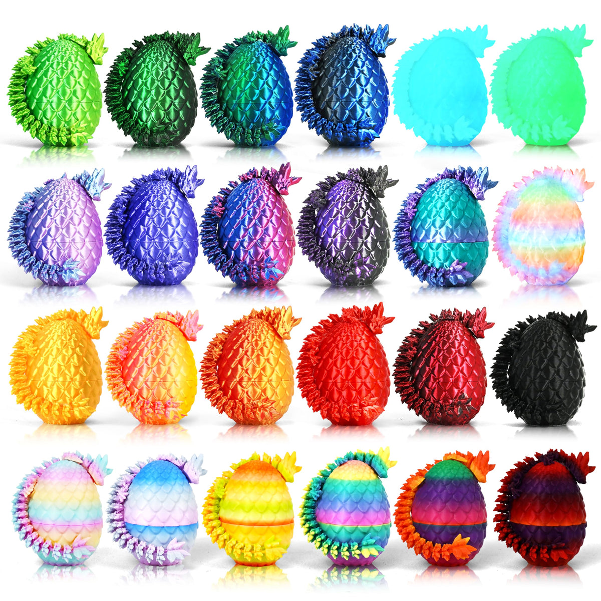 Drofex dragon eggs with colorful shells, ideal Easter basket fillers.