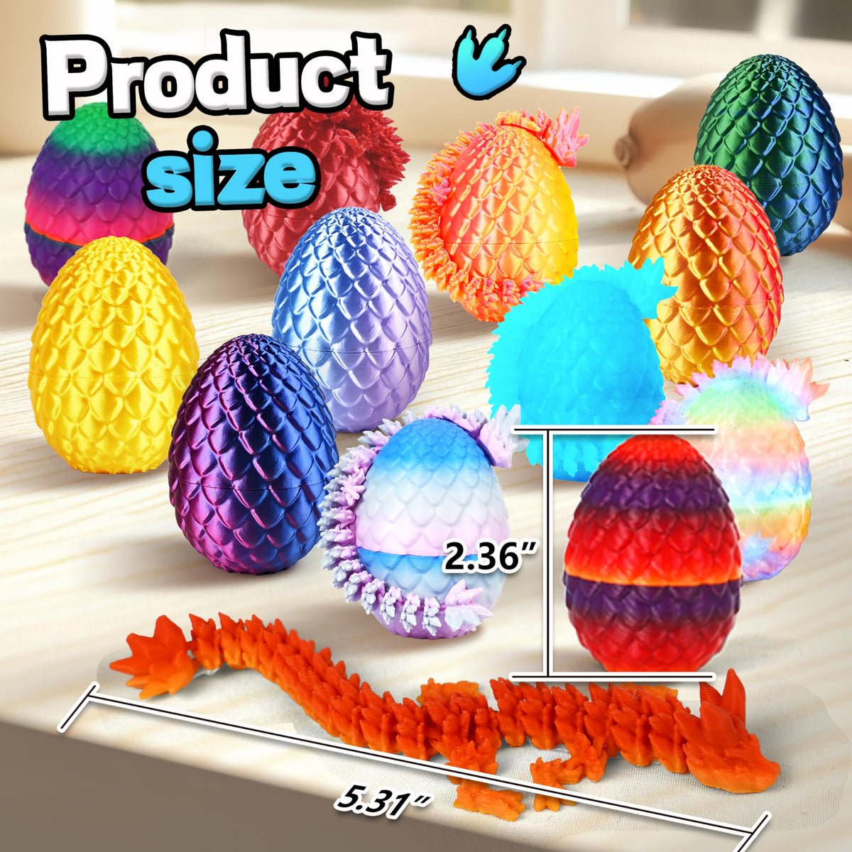 Drofex dragon eggs lightweight and durable for play and display.