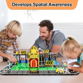 Drofex tiles assembly play supports quick setup and disassembly.