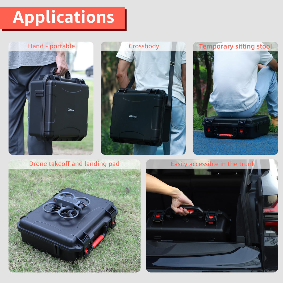 Drogear Avata 2 case holds five batteries and more