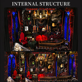 DROICC Book Nook Kit gothic-arched windows for atmospheric viewing from any angle
