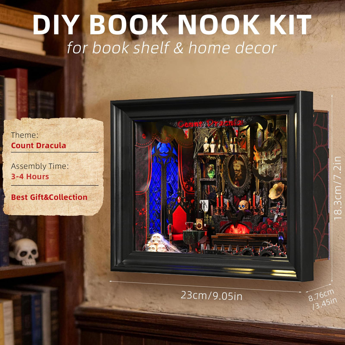 DROICC Book Nook Kit plush velvet throne adds luxurious detail to the diorama
