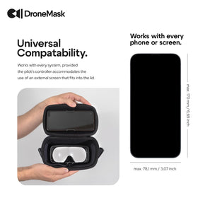 DroneMask 2 compatibility with DJI Mini 2 and more enables versatile drone pairing.