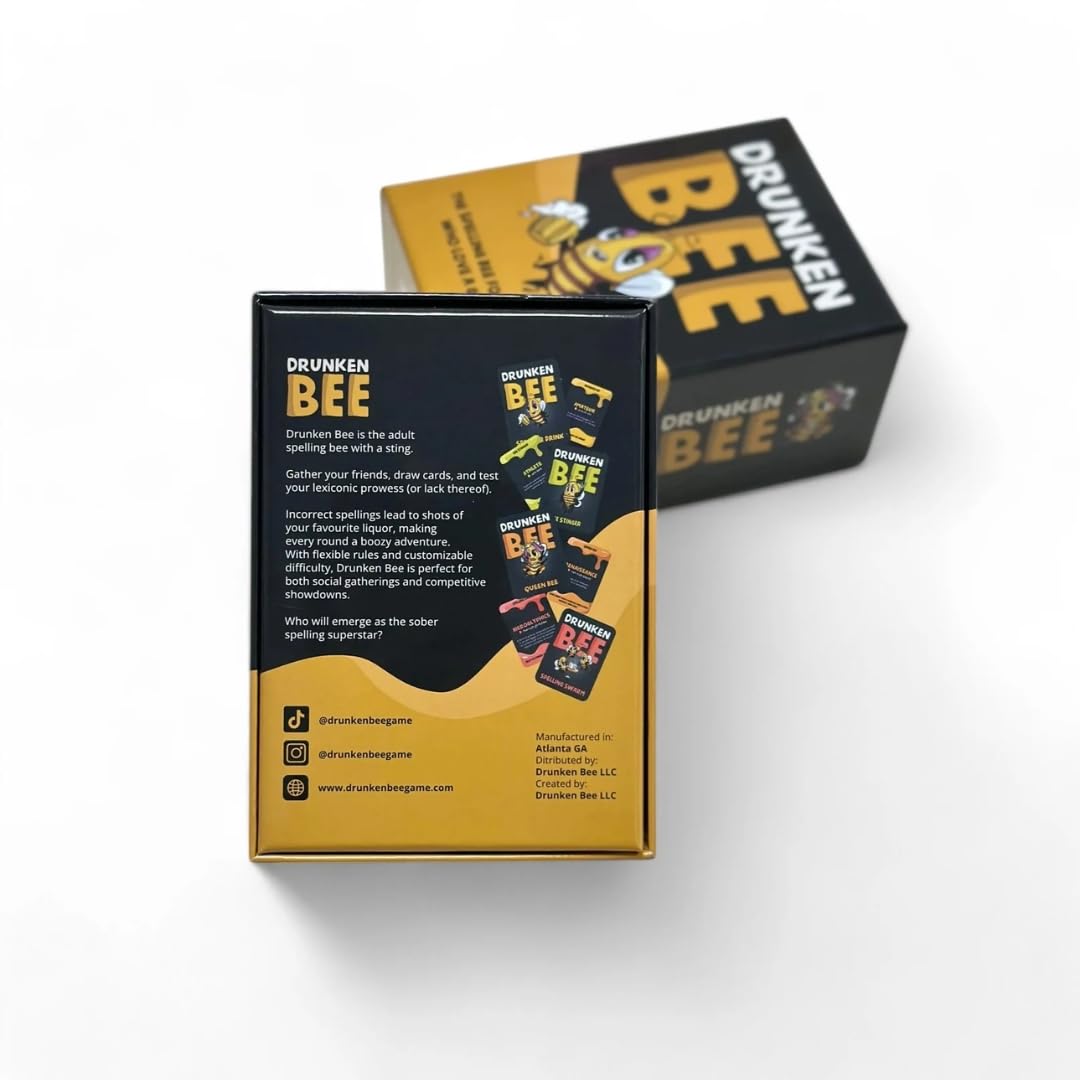 Drunken Bee spelling swarm card playful moment during game.