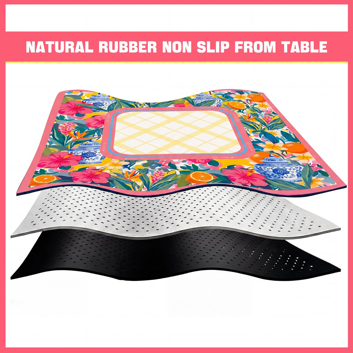 Drydiet mahjong mat 31.5-inch square provides ample space for tiles and hands.