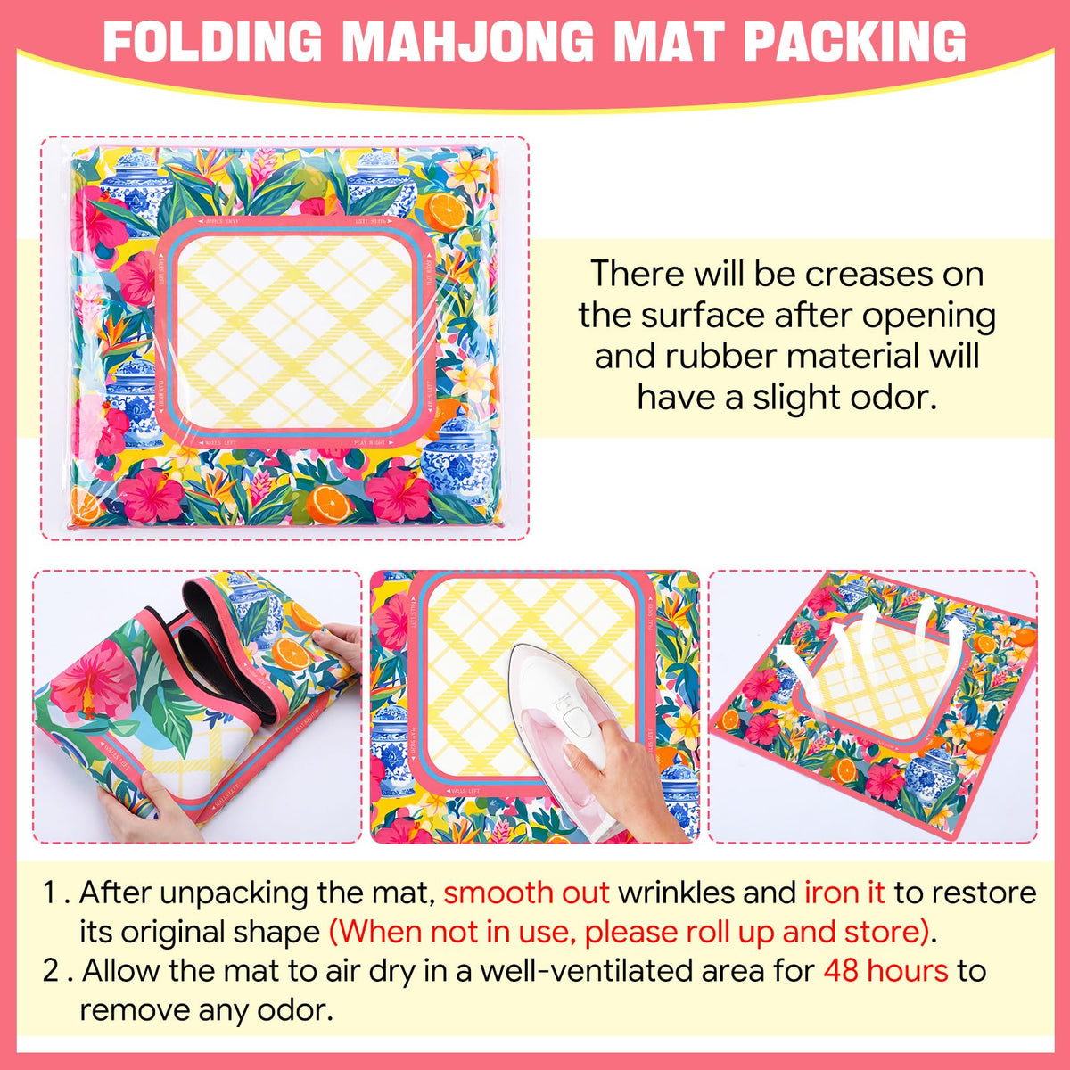 Drydiet mahjong mat is easy to clean with a damp cloth.