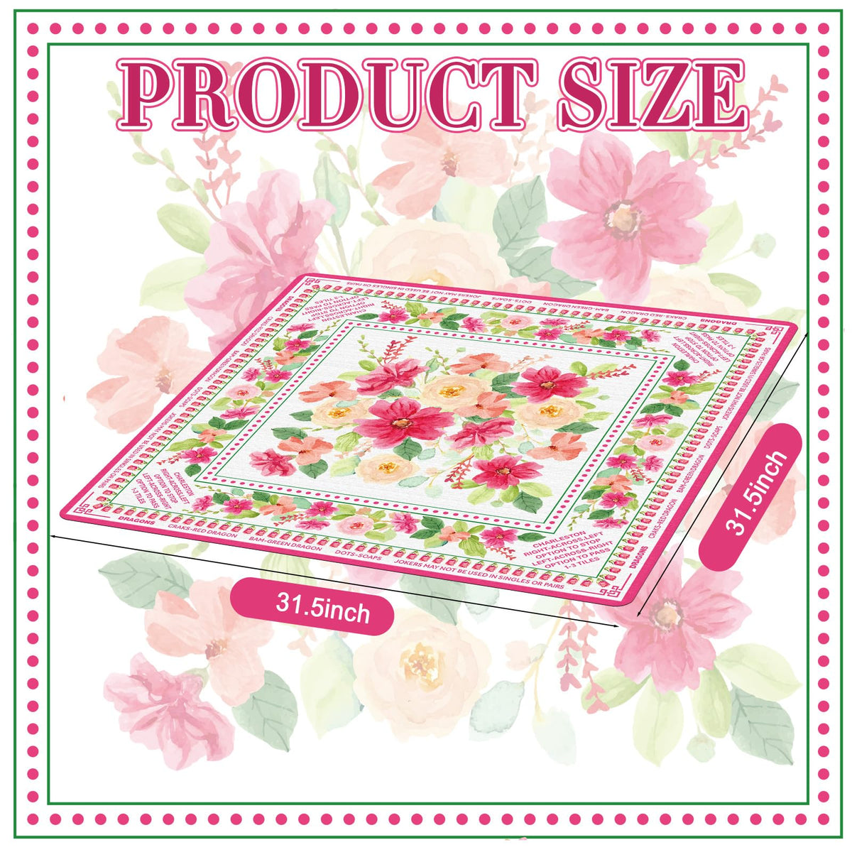 Drydiet Mahjong Mat velvet surface for smooth tile movement.