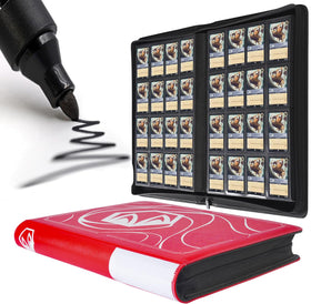 DRZERUI Lorcana binder front cover with durable red finish protecting your collection