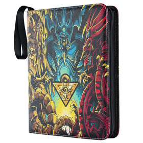 DRZERUI Yugioh card binder closed showing durable PU leather and 9-pocket layout