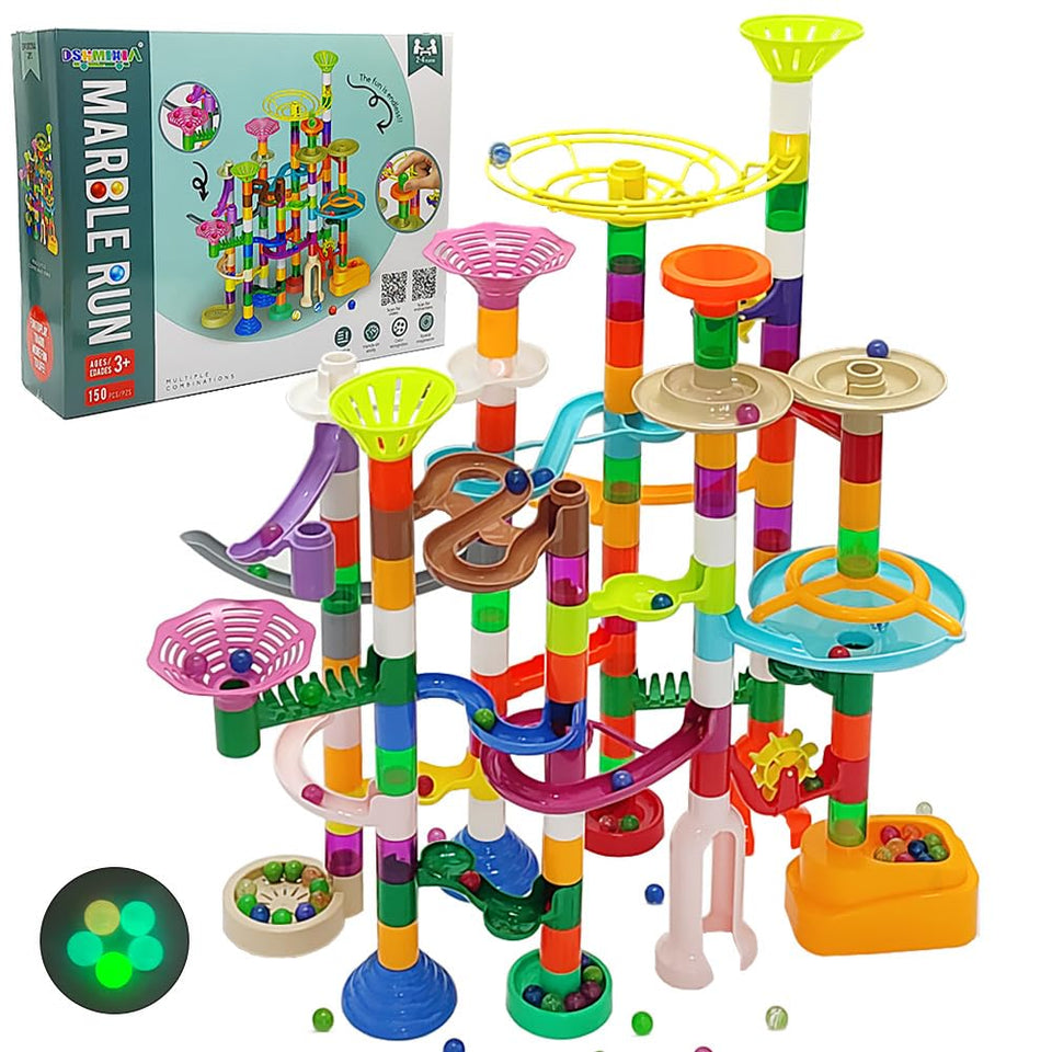 DSHMIXIA marble run base set demonstrates sturdy build for durable kids' building play