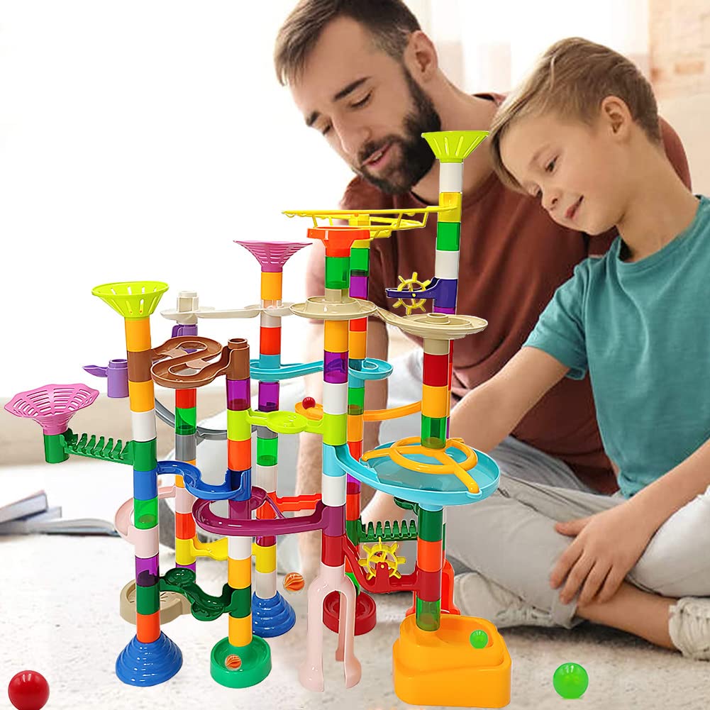 DSHMIXIA marble run child playing captures kids enjoying hands-on STEM exploration