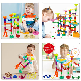 DSHMIXIA marble run marble varieties showcase plastic and glass options for varied rolling